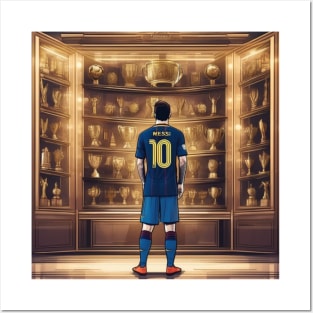 Messi Champion Trophy Cabinet Special Edition World Cup Posters and Art